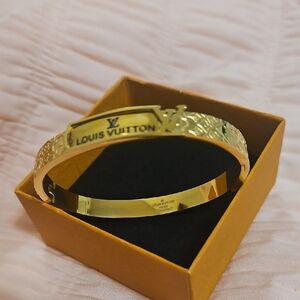 L V Inspired Gold Bracelet New